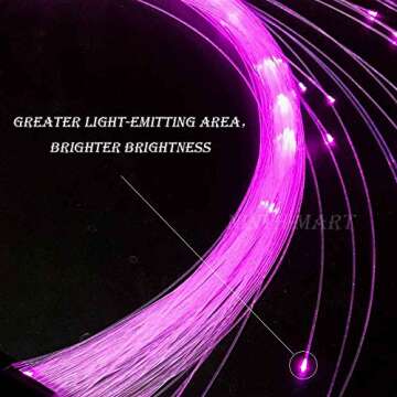 SUNNY HAWK LED Fiber Optic Whip, 6.2Ft Dance Light Space Whip - 40 Modes 360° Swivel - Super Bright Light Up Rave Toy | Great for Raves, Parties, Concerts, Light Shows, EDM Music Festivals