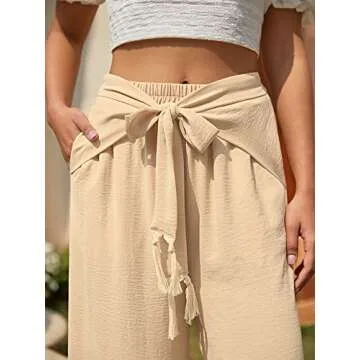 Miessial Women's Summer Palazzo Pants - Elegant & Comfy