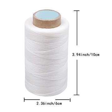 Colorful 284Yards Leather Sewing Waxed Thread-Practical Long Stitching Thread for Leather Craft DIY/...