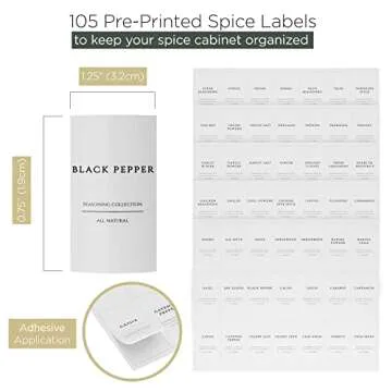 Stylish 10 Pack Bamboo Spice Jars for Kitchen Organization