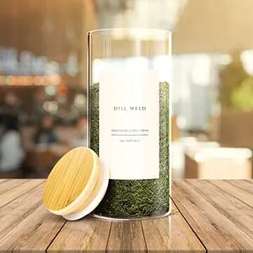 Stylish 10 Pack Bamboo Spice Jars for Kitchen Organization