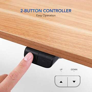 FLEXISPOT Electric Standing Desk 55 x 28 Inches, Height Adjustable Desk Sit Stand Up Desk with Whole-Piece Desk Board Home Office Desks Vici (White Frame + Maple Top)