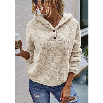 Stylish KIRUNDO Women’s Winter Fleece Pullover Hoodie