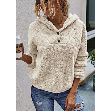 Stylish KIRUNDO Women’s Winter Fleece Pullover Hoodie