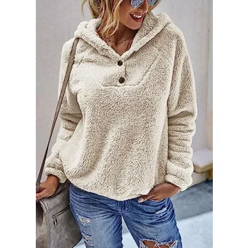 Stylish KIRUNDO Women’s Winter Fleece Pullover Hoodie
