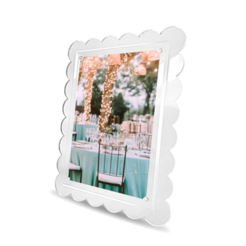 Elegant 5x7 Scalloped Acrylic Photo Frames 2-Pack