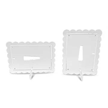 Elegant 5x7 Scalloped Acrylic Photo Frames 2-Pack