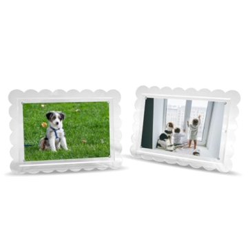 Elegant 5x7 Scalloped Acrylic Photo Frames 2-Pack
