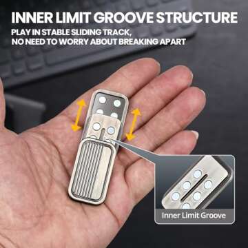 EDC Metal Fidget Slider - Stress Relief Adult's Hand Toys for Office & Desk