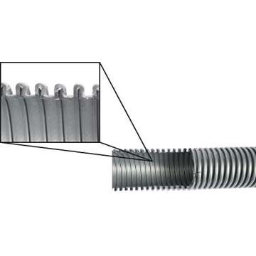 Cen-Tec Systems 94192 Quick Click 16 Ft. Hose for Home and Shop Vacuums with Multi-Brand Power Tool Adapter for Dust Collection Silver