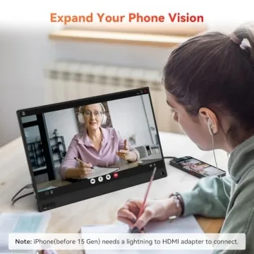 Lightweight 1080P Portable Monitor for Work and Play