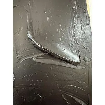 zoinart Large Black and White Canvas Wall Art 30x45 Inches Handmade Minimalism Abstract Wall Paintings Vertical Textured Artwork Modern Contemporary Art for Home Decorations Ready to Hang