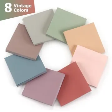 3x3 Sticky Notes Pads in 8 Vibrant Morandi Colors