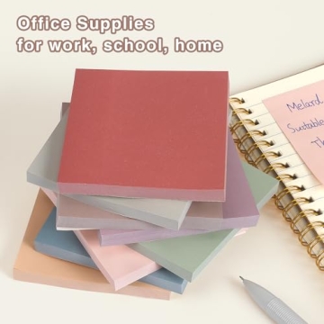 3x3 Sticky Notes Pads in 8 Vibrant Morandi Colors
