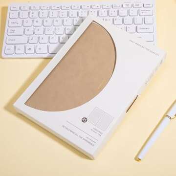 CAGIE Lined Journals for Writing Leather Journal for Women with Buckle Closure 100 GSM, 5.9"x8.5", Brown