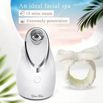 YourMate Nano Ionic Facial Steamer for Home Spa Use