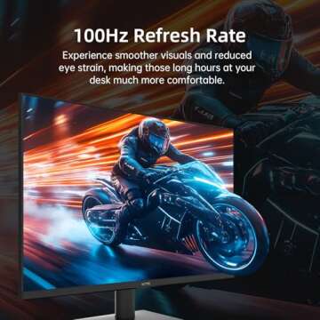 KTC 24 inch Monitor - 1080P FreeSync Gaming Display with VESA Mount