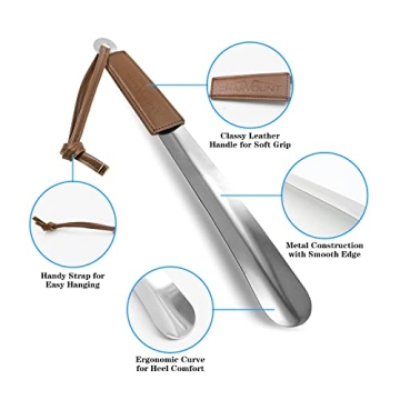 Charmount Metal Shoe Horn 12 Inch Durable Stainless Steel