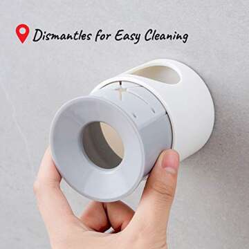 LaLand Electric Toothbrush Holder - Wall Mounted, Space-Saving Design