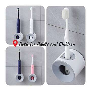 LaLand Electric Toothbrush Holder - Wall Mounted, Space-Saving Design