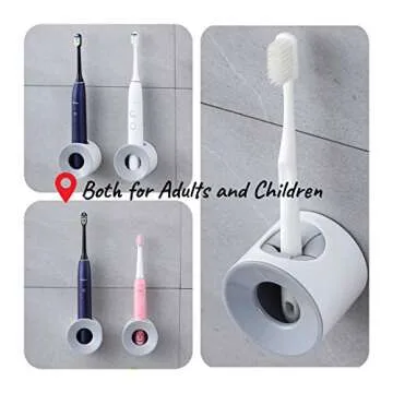 LaLand Electric Toothbrush Holder - Wall Mounted, Space-Saving Design