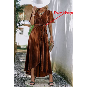 BerryGo Velvet Wrap Dress for Elegant Events