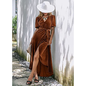 BerryGo Velvet Wrap Dress for Elegant Events
