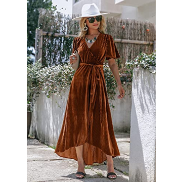 BerryGo Velvet Wrap Dress for Elegant Events