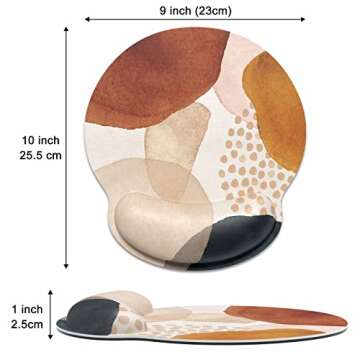 Dapesuom Ergonomic Mouse Pad with Wrist Rest Support, Memory Foam Computer Mouse Pads for Wireless Mouse, Cute Gaming Mouse Mat, Pain Relief Mousepad for Laptop Desk Work Women, Abstract Marble