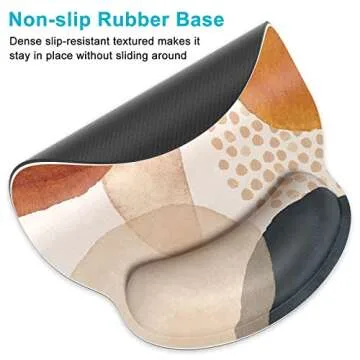 Dapesuom Ergonomic Mouse Pad with Wrist Rest Support, Memory Foam Computer Mouse Pads for Wireless Mouse, Cute Gaming Mouse Mat, Pain Relief Mousepad for Laptop Desk Work Women, Abstract Marble