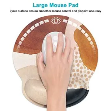 Dapesuom Ergonomic Mouse Pad with Wrist Rest Support, Memory Foam Computer Mouse Pads for Wireless Mouse, Cute Gaming Mouse Mat, Pain Relief Mousepad for Laptop Desk Work Women, Abstract Marble
