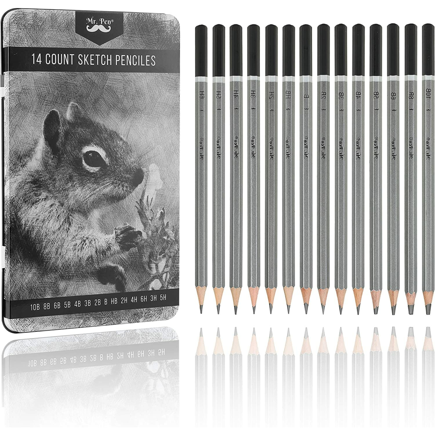 14 Pack Mr. Pen Sketch Pencils for Artists and Students