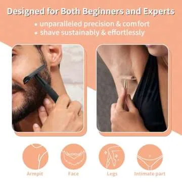 Eco-Friendly Single Blade Safety Razor for Smooth Shaving