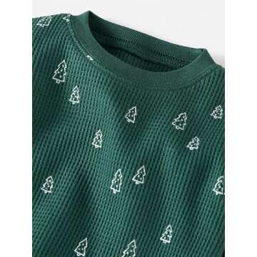 little planet by carter's Baby 2-Piece Pajamas Made with Organic Cotton, Green Trees, 9 Months