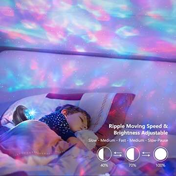 Brizled Star with Speaker, 2-in-1 Galaxy Control, Voice Activated Night Light with Timer, LED Nebula Lamp with Stars & Moon for Room/Party/Birthday Decor