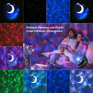 Brizled Star with Speaker, 2-in-1 Galaxy Control, Voice Activated Night Light with Timer, LED Nebula Lamp with Stars & Moon for Room/Party/Birthday Decor