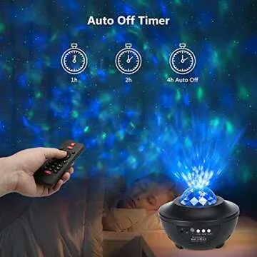 Brizled Star with Speaker, 2-in-1 Galaxy Control, Voice Activated Night Light with Timer, LED Nebula Lamp with Stars & Moon for Room/Party/Birthday Decor