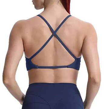 Aoxjox Women's Backless Fitness Sports Bra for Yoga