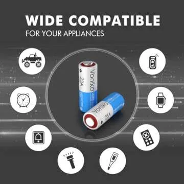 Voniko Alkaline Battery 23A - Ultra 23A Batteries (6-Pack) - Long Lasting 12 Volt A23 Battery for Doorbells and Power Remote