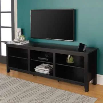 Walker Edison Wren Classic 6 Cubby TV Stand - Stylish Storage Solution for 80" TVs