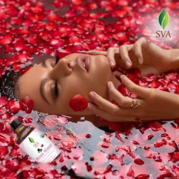 SVA ORGANICS Rose Water 4oz (118 ml) Refreshing Rose Water Spray for Skin Care, Skin Hydration, Bath, Soaps, Haircare & Aromatherapy