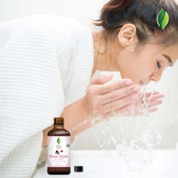 SVA ORGANICS Rose Water 4oz (118 ml) Refreshing Rose Water Spray for Skin Care, Skin Hydration, Bath, Soaps, Haircare & Aromatherapy