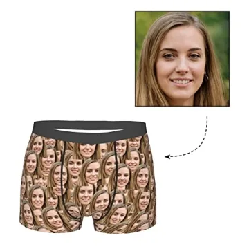 Kanwode Custom Men's Underwear with Personalized Photo