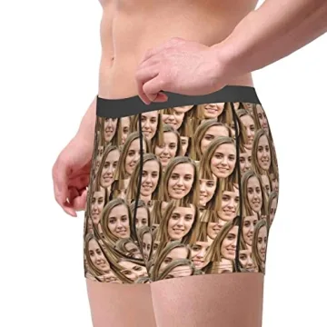 Kanwode Custom Men's Underwear with Personalized Photo