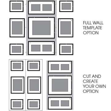 Gallery Perfect 9 Piece Black Photo Frame Gallery Kit with Decorative Art Prints & Hanging Template