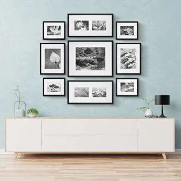 Gallery Perfect 9 Piece Black Frame Kit for Home Decor