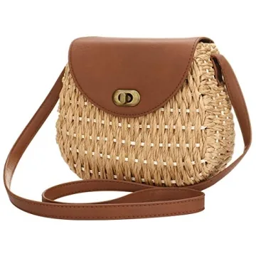 SABARRY Straw Purse Beach Sea Tote Bag Shoulder Bag Handbag