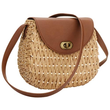 SABARRY Straw Purse Beach Sea Tote Bag Shoulder Bag Handbag