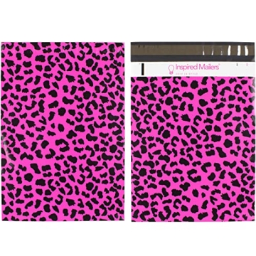 Hot Pink Cheetah Poly Mailers 10x13 - 100 Pack