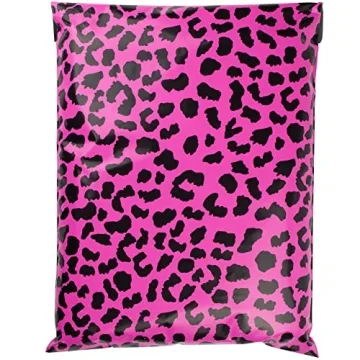 Hot Pink Cheetah Poly Mailers 10x13 - 100 Pack
